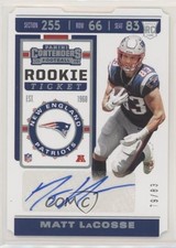 2019 Panini Contenders Ticket Stub /83 Matt LaCosse #147 Rookie Auto RC