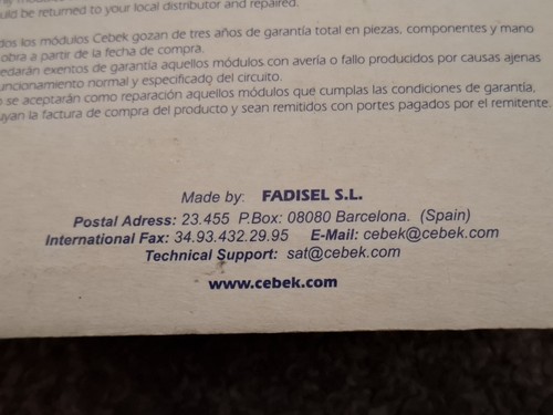Fuente de alimentación CEBEK FE-11 12VDC - 2amp - NUEVA - Imagen 4 de 9