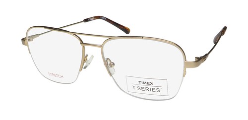 TIMEX 5:24 PM "ITALIAN MAFIA BOSS" STYLE HALF-RIMLESS HOT EYEGLASS FRAME/GLASSES