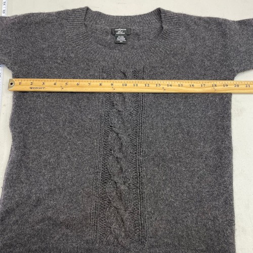 Lord & Taylor Cashmere Blend gray knit sweater size Small cashmere blend - Picture 5 of 10