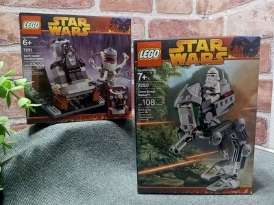 Vtg 2005 LEGO Star Wars 7250/ 7251 Darth Vader Transformation/Clone Scout Walker
