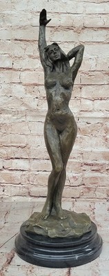 Collectible Statue sculpture Children ABSTRACT FEMALE , PURE BRONZE HOME OFFICE