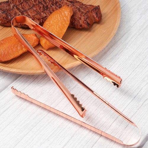 2 Pcs Food Clip Stainless Steel Ice Sugar Tong Serving Tongs Folder - Picture 2 of 12