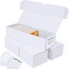 3 Pack Trading Card Storage Box 1000 Count Card Storage Box With Dividers white.