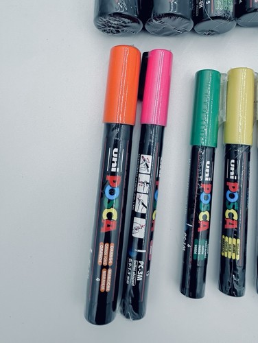 UNI POSCA Huge Lot 31 NEW Acrylic Markers Graffiti Nibs Paint Pens 8K 17K 1M - Picture 6 of 7