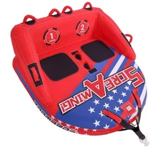 Towable Tubes for Boating 2-3Person, Front/Back Tow Points Sofa Style Boat Tubes