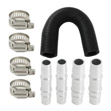 LABLT Upgrade Aluminum Engine Heater Core Bypass Kit w/ 5/8" 3/4" Hose 626-001