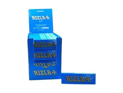 Box of Rizla Regular Size Thin Blue Slim Natural Rolling Papers Smoking Tobacco