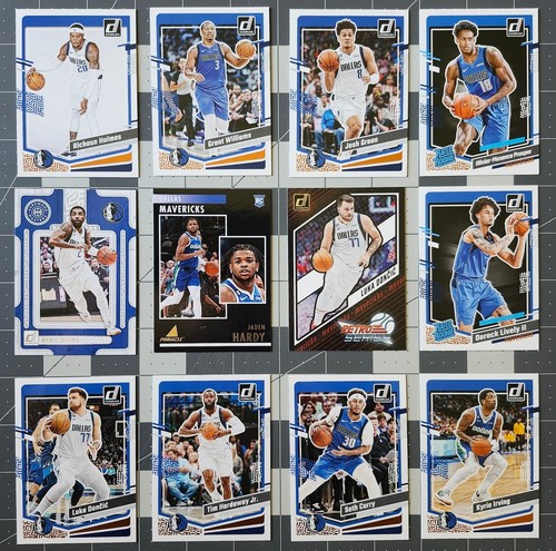 Dallas Mavericks Team Lot 12 Basketball Cards Luka Kyrie Lively RC Hardy RC