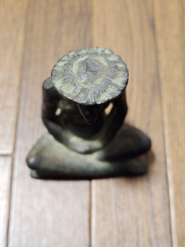 Estatua de bronce Yokai Kappa de 4,5 pulgadas de alto estatuilla de metal japonesa - Imagen 4 de 8
