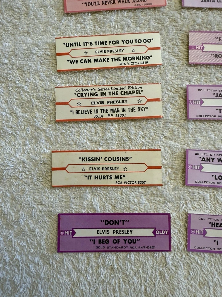 47 Jukebox Tira Título ELVIS PRESLEY Sin Dobles Muy Rara Melodía Desencadenada Foto 4 de 4