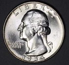 1954 Washington Quarter - GEM UNC - 90% Silver