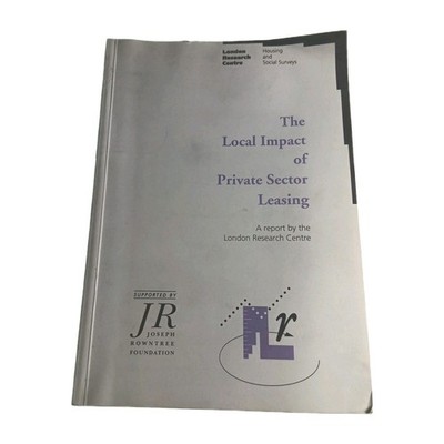 Local Impact of Private Sector Leasing 1991 Paperback Book