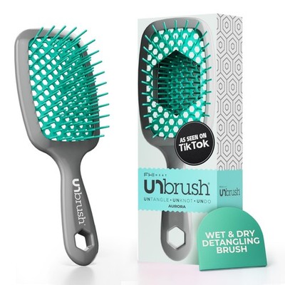Pain-Free Detangling Brush for Wet/Dry Hair - DuoFlex Anti-Static Bristles, Ligh