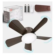 OKYUK Ceiling Fan with Lights 17in Small Ceiling. B3