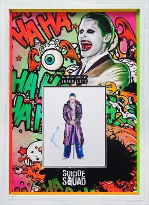 Jared Leto Suicide Squad signiertes Joker Display