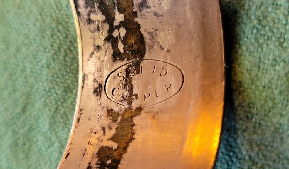 Fred Harvey Solid Copper Cuff Bracelet Thunderbir… - image 4