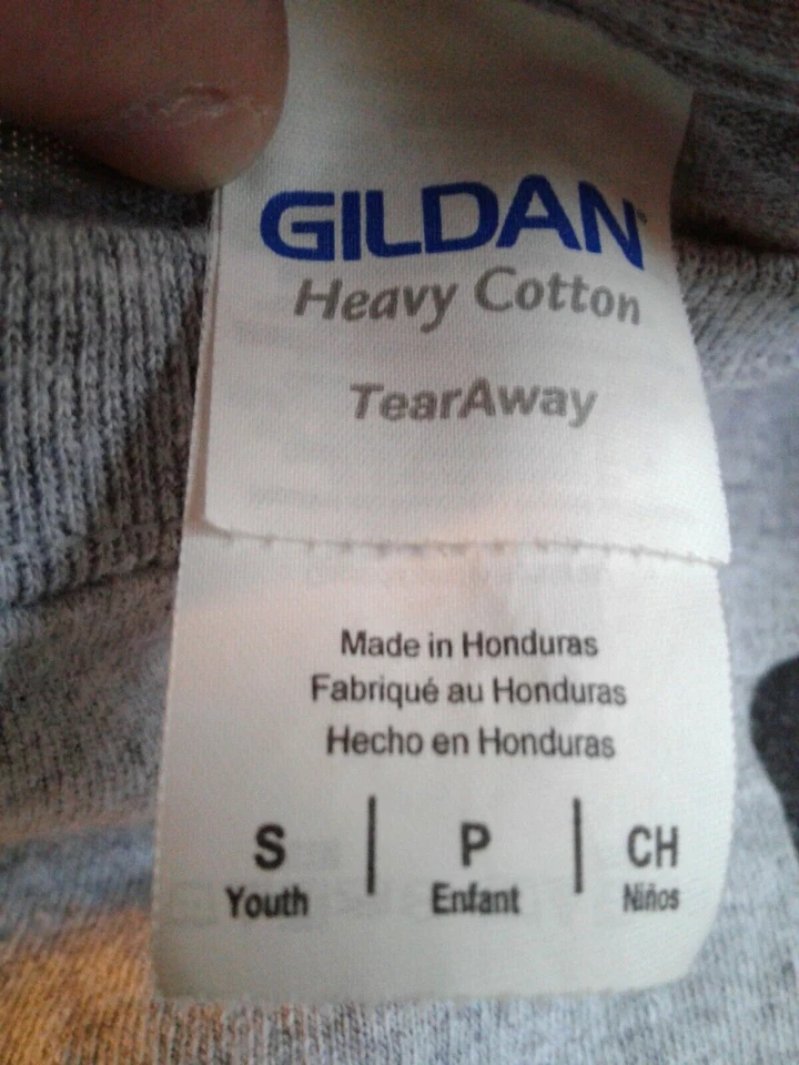 Boys Youth Small Short Sleeve Shirt Gildan Heavy Cotton 'Mom' Novelty Crew Neck - Image 2 of 4