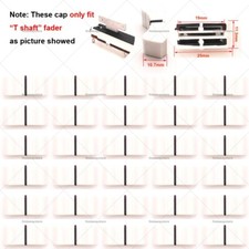 30pcs Straight Slide Fader Knob Cap For Yamaha Allen  Heath Soundcraft White 