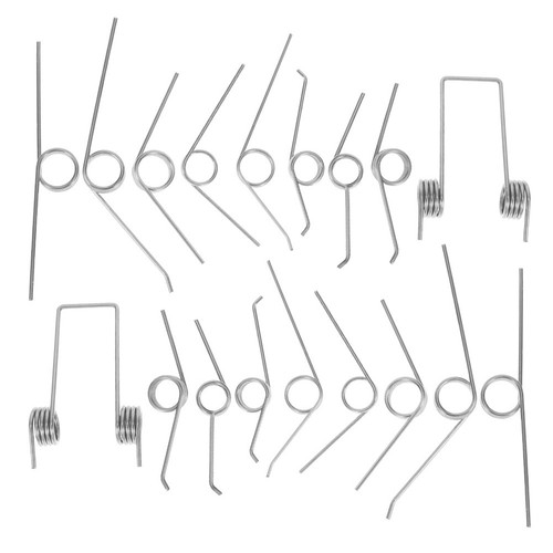 18 Pcs Small Springs Torsional Trash Can Lid Clip for Rubbish Bin Metal - Afbeelding 3 van 12
