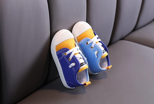 Kinder Jungen Mädchen Casual Pumps Canvas Low-Top Flache Trainer Bunte Schuhe - Bild 16 von 32