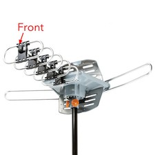 Open Box 150 Mile Outdoor Digital TV Antenna Amplified VHF UHF J-Pole 40ft Cable