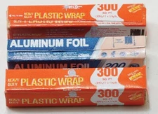 Dollhouse Miniatures 1:12 Scale Kitchen Wrap & Foil, 3pc #IM65307