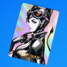 Catwoman Batman Rainbow Foil Holographic Character Figure Art Card D
