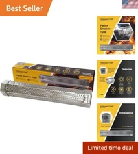 Elegant Hexagon Smoke Tube - 12-Inch Stainless Steel BBQ Generator (5-Hour)