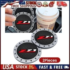 2 pk Cup Mat Car Drink Holder Insert Silicone Coaster Set for Chevrolet z71 S-1