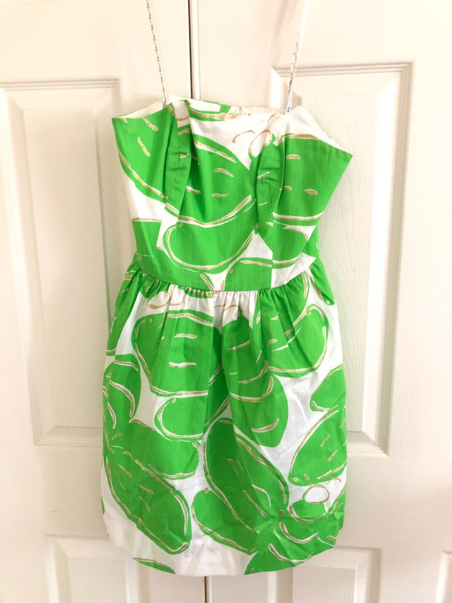 Lilly Pulitzer Size 4 Floral Green White Gold Women Lined Dress Formal 100%Cotto | eBay Lilly Pulitzer Size 4 Floral Green White Gold Women Lined Dress Formal 100%Cotto | eBay