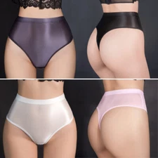 Women's Oil Shiny Glossy Panties Bikini Briefs Knickers Thong G-string Underwear