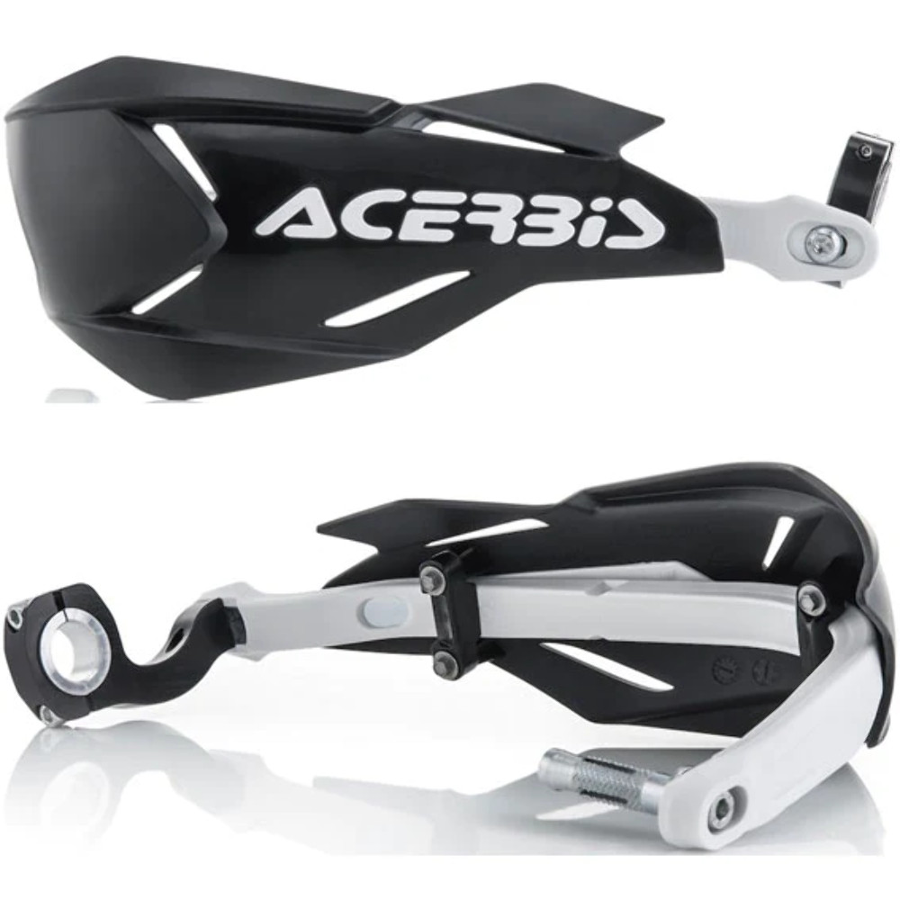 Acerbis X-Factory Black/White Handguards Enduro Guards With Fitting Kit - Image 3