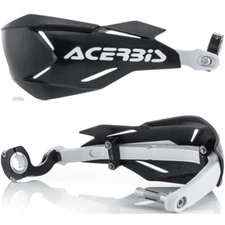 Acerbis X-Factory Black/White Handguards Enduro Guards With Fitting Kit