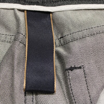 Pantalon Jean Hettabretz Beige Taille 32 - Coupe Droite, Détails Alligator, Neuf Avec étiquettes