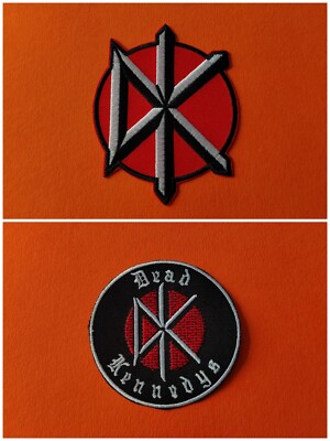 Dead Kennedys Pair Sew / Iron On Embroidered Badges Punk Rock Music (a)