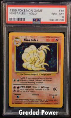 Base Set Unlimited Ninetales PSA 8 HOLO (4096) 12/102 Pokemon | eBay