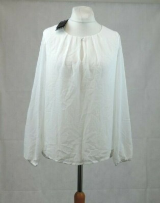 More & More White Blouse 3/4 Sleeve Size 14 Uk rrp £62 CR007 CC 10