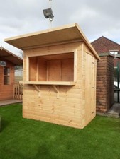 6x4 GARDEN BAR SHED WOODEN DRINKS HUT SHIPLAP T&G OUTDOOR KIOSK DOOR RIGHT