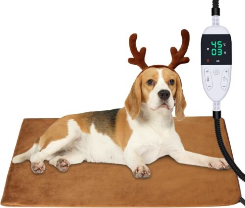 Pet Heating Adjustable Dog Heating Pad with 12 Timer and 30 Temperature Levels - Picture 1 of 8