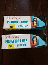Lot Of Two:  New Old Stock Projector Lamp Bulb Sylvania Blue Top DFY 120V 1000W