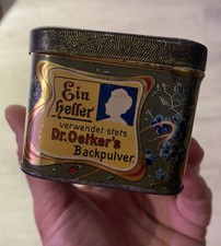 Antik Reklame Blechdose Cacao Kaffee Biskuit Dr. Oetker , Kaisers Alt