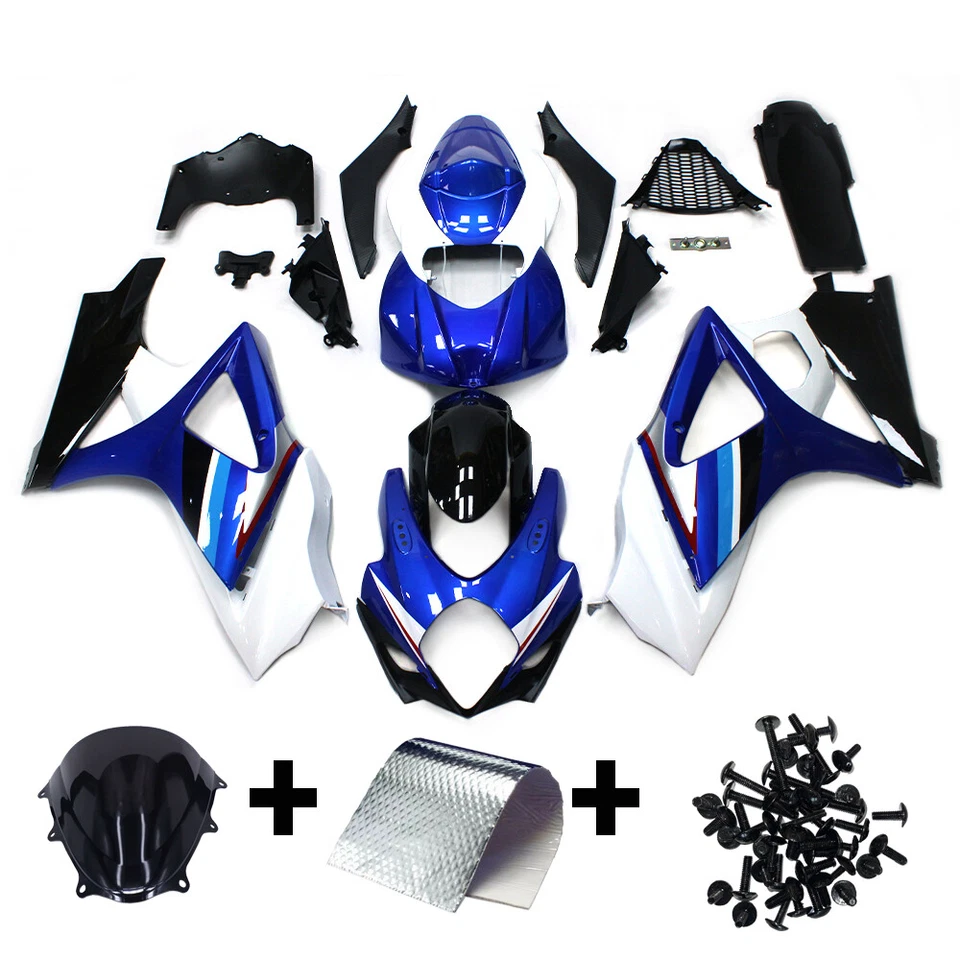 Kit de carenados de plástico ABS para carrocería de inyección Suzuki GSXR1000 K7 07 2007 2008 Foto 3 de 4