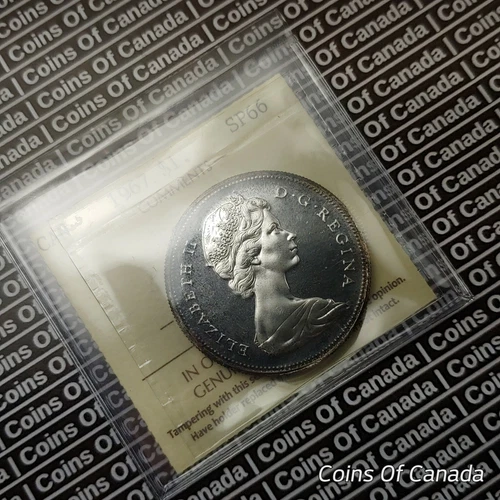 1967 Canada $1 Silver Dollar Coin - ICCS SP 66 Cameo Nicely Toned #coinsofcanada