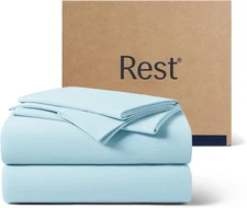 ® Evercool®+ Starter Sheet Set, Full, Light Blue, Breathable Bed Sheet for Hot S