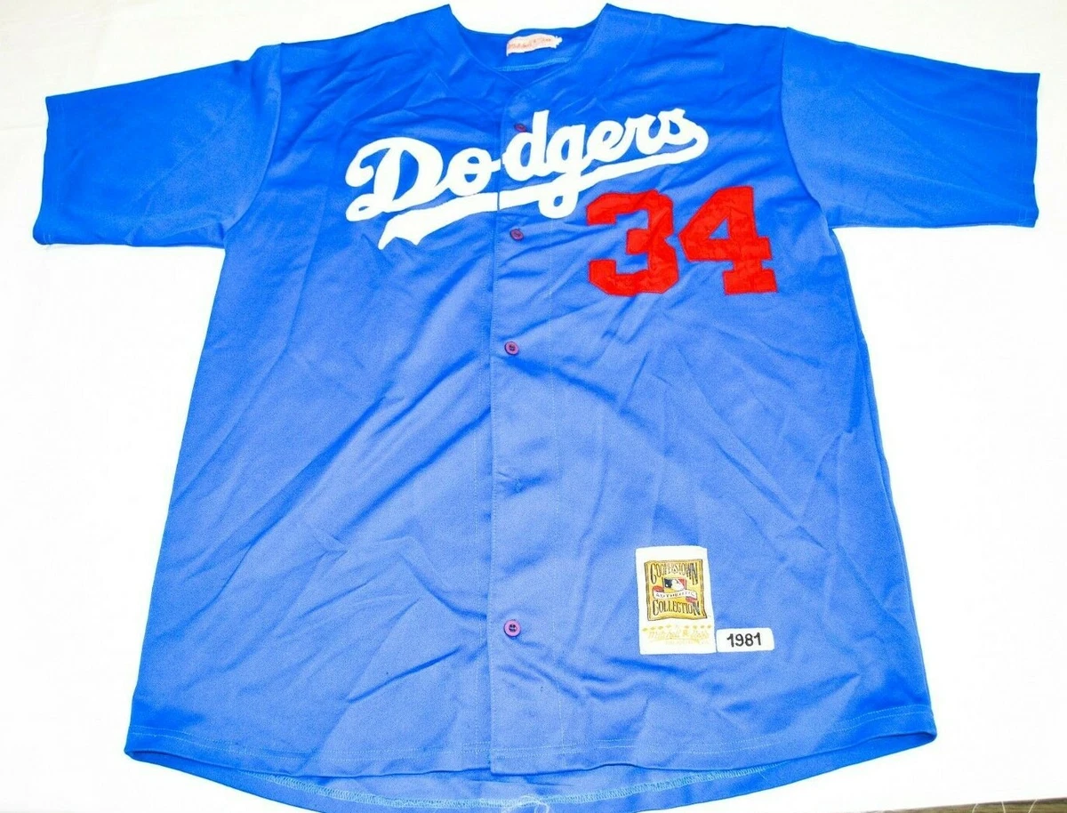 Mitchell & Ness LA Dodgers Valenzuela Baseball Jersey Top 25th  Anniversary Blue