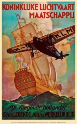 Affiche Vintage KLM de Vliegende Hollander