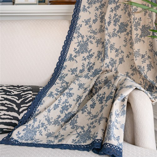 Boho Print Curtain for Living Room Vintage Lace Kitchen Window Drapes Treatment - Picture 12 of 30