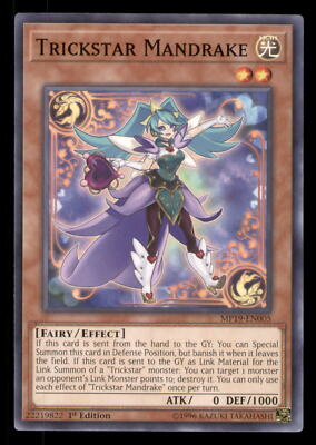 Yugioh Trickstar Mandrake #MP19-EN005 2019 Gold Sarcophagus Tin Mega Pack LP