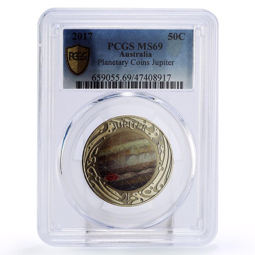Australia 50 cents Planetary Coin Jupiter Space MS69 PCGS CuNi coin 2017 |  eBay Australia